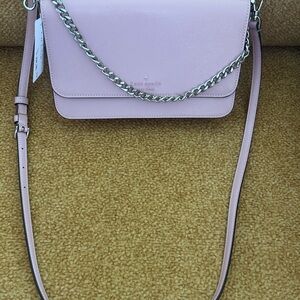 kate spade light pink leather chain-strap crossbody